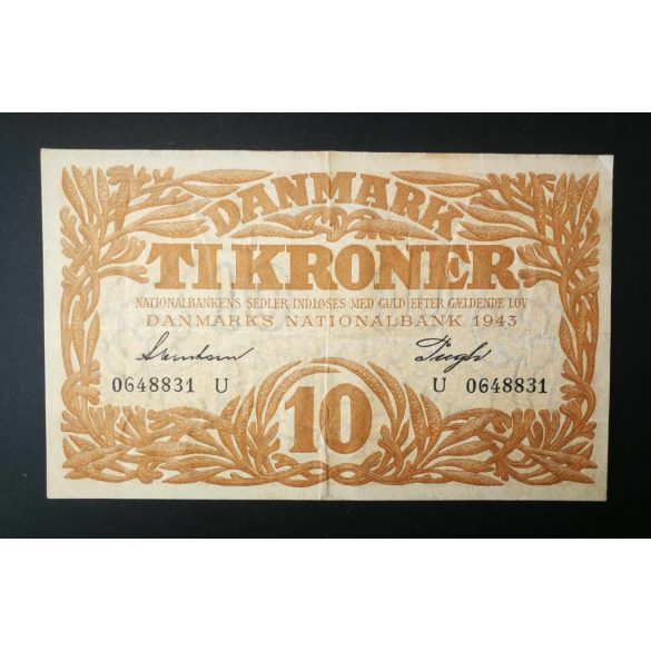Denmark 10 Kroner 1943 VF