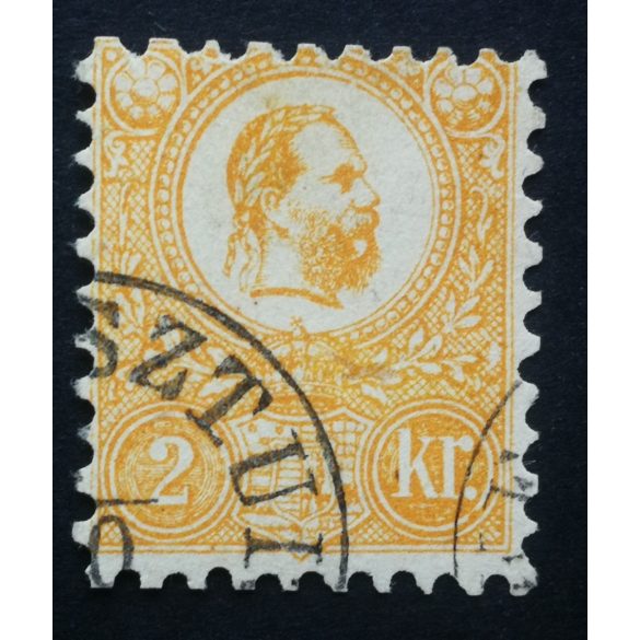 Hungary 1871 2 Kr. lithographed (KERE)SZTUR / (BÁCS M.) used 