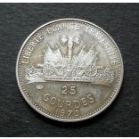 Haiti 25 Gourdes 1973 Silver UNC, Commemorative coin