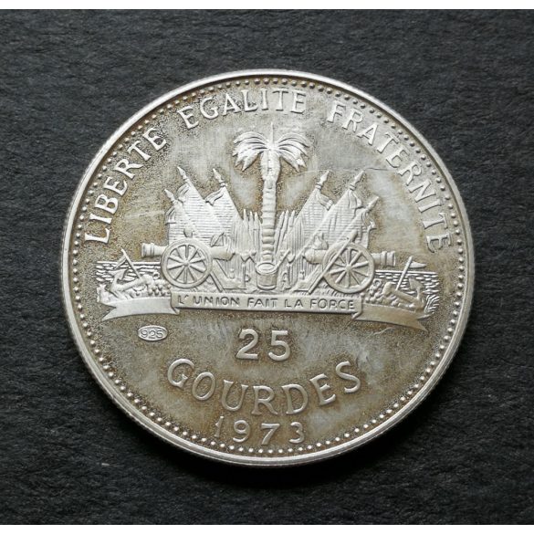 Haiti 25 Gourdes 1973 Silver UNC, Commemorative coin