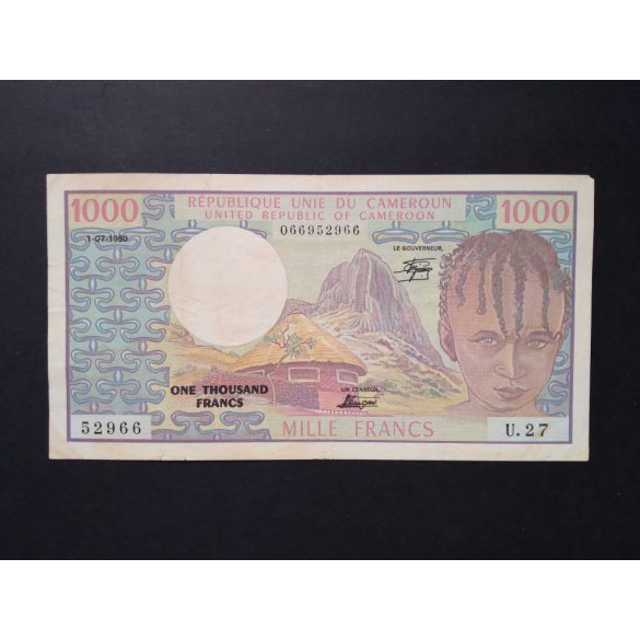 Cameroon 1000 Francs 1980 F+