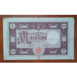 Italy 1000 Lire 1943 VG+