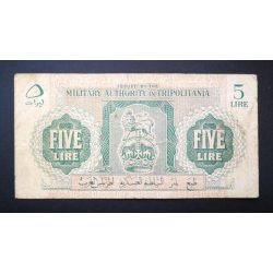 Libya Tripolitania 5 Lire 1943 F