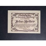 Austria 10 Heller 1921 Unc Wartberg