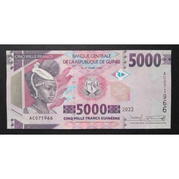 Guinea 5000 Francs 2022 UNC