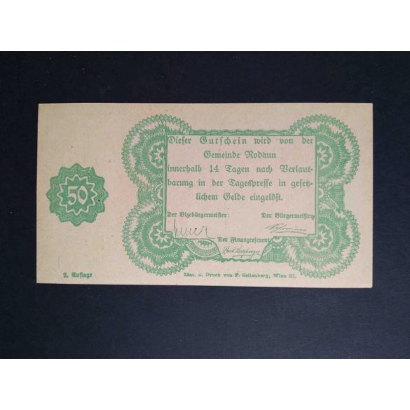 Austria 50 Heller 1920 Unc Rodaun 
