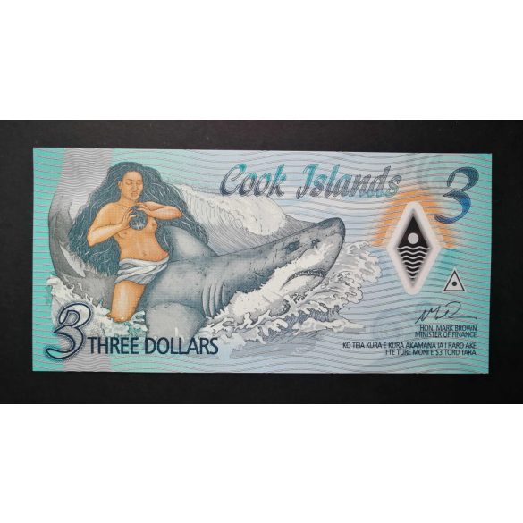 Cook Islands 3 Dollars 2021 Unc