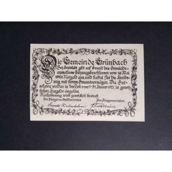 Austria 80 Heller 1921 Unc Grünbach