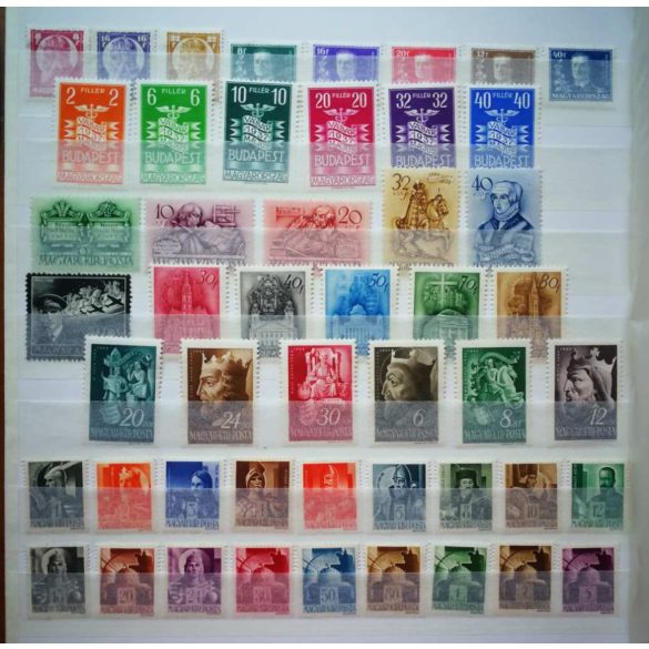 Magyarország 1929-44, 49 db bélyeg zömében falcos * G3 