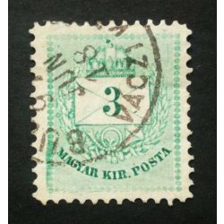   Hungary 1890 Letter, coloured cipher 3 Kr. perf 11 1/2 BU(DAPEST) VÁCZI K(ÖRÚT) used