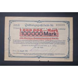 Germany Jena 100000/1 Million Mark 1923 F