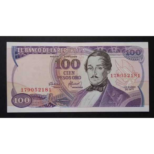 Kolumbia 100 Pesos 1977 UNC 