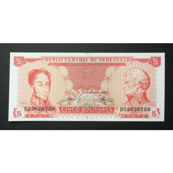 Venezuela 5 Bolivares 1989 UNC