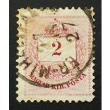 Hungary 1890 Letter, coloured cipher 2 Kr. perf 11 1/2 Ér-Mihályfalva used