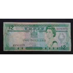 Fiji 2 Dollars 1988 F