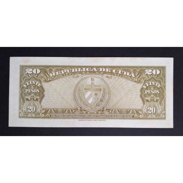 Kuba 20 Pesos 1960 Aunc+
