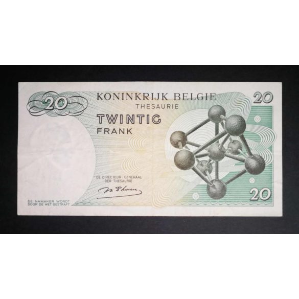 Belgium 20 Francs 1964 VF+