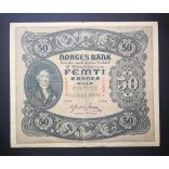 Norway 50 Kroner 1944 VF