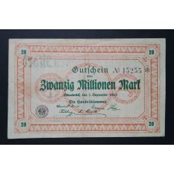 Németország 20 Millió Mark Osnabrück 1923 VF 