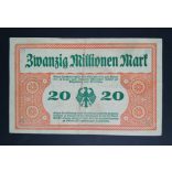 Germany 20 Million Mark Osnabrück 1923 VF 