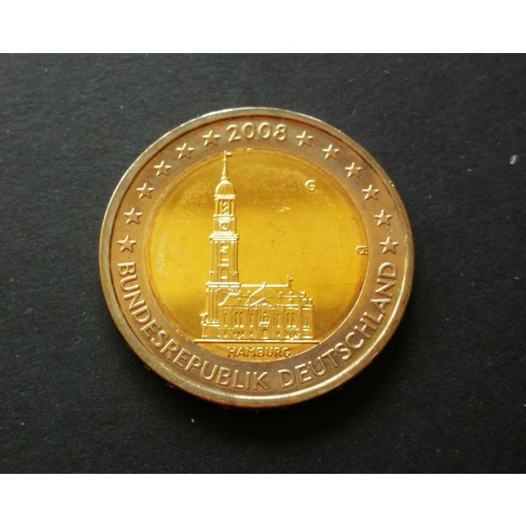 Németország 2 Euro 2008 Hamburg G AUNC+