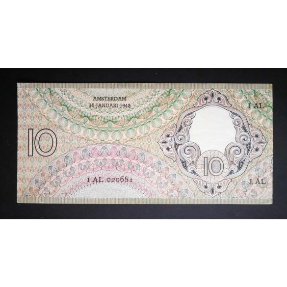Netherlands 10 Gulden 1943 VF+