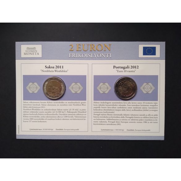 EU 2 Euro set of 2 Unc  Portugal 2012, Germany 2011