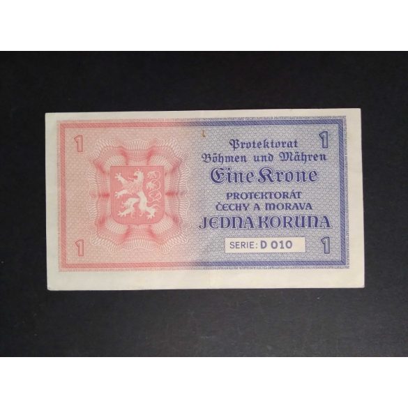 Protectorate of Bohemia and Moravia 1 Krone 1940 VF