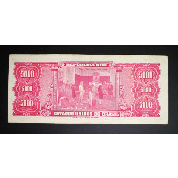 Brazil 5 Cruzeiros Novos overprint on 5000 Cruzeiros 1997 F