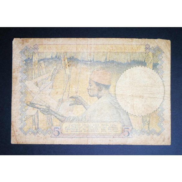 French West Africa 5 Francs 1937 F