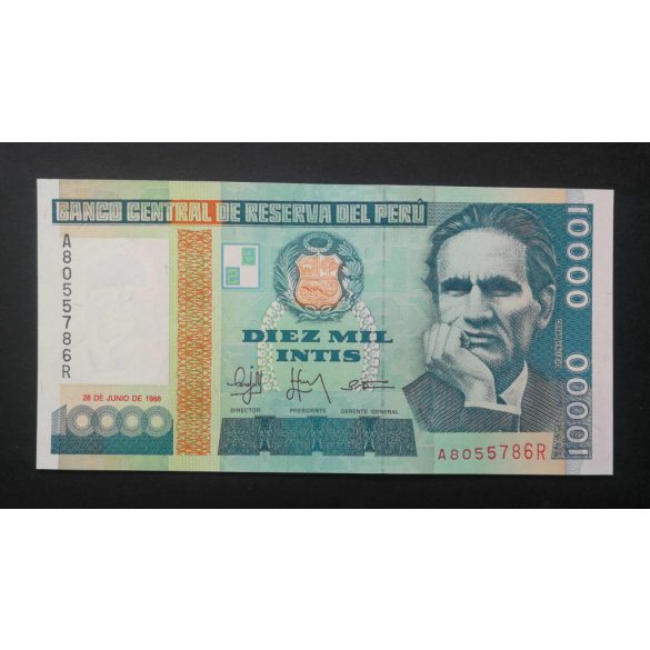 Peru 10000 Intis 1988 Unc 