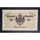 Germany 5 Million Mark Köln 1923 VF 
