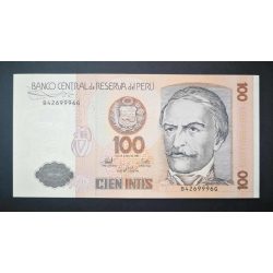 Peru 100 Intis 1987 Unc 