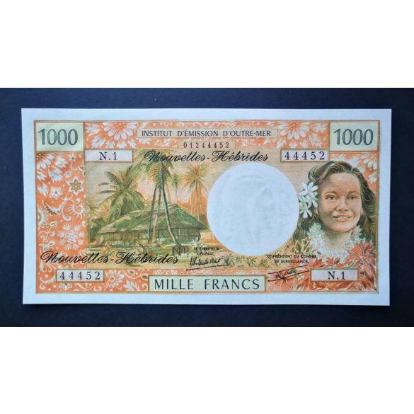 New Hebrides 1000 Francs 1979 UNC