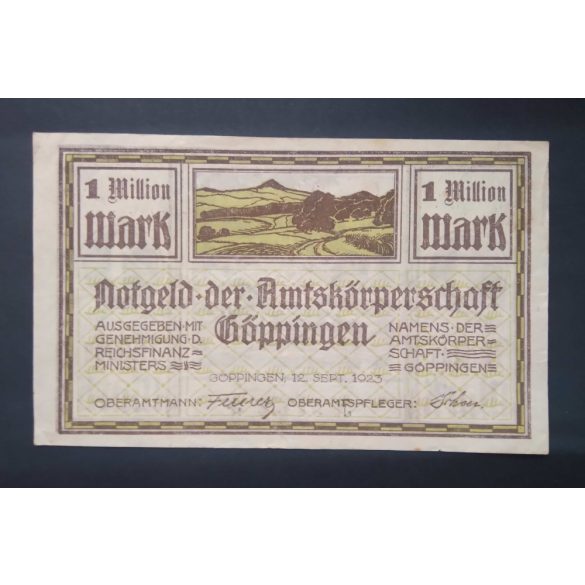 Germany Göppingen 1 Million Mark 1923 F+