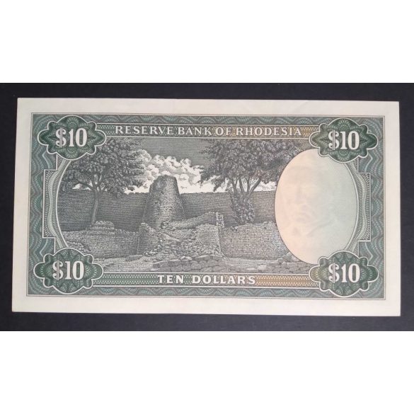 Rodézia 10 Dollars 1975 XF+