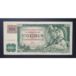   Czech Republic 100 Kurun 1993 overstemped Czechoslovakia 100 Korun 1961 VF-