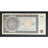 Czechoslovakia 1000 Korun 1945 VG 