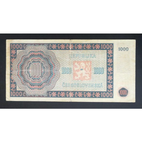 Czechoslovakia 1000 Korun 1945 VG 