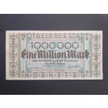 Germany 1 Million Mark Nürnberg 1923 VF 