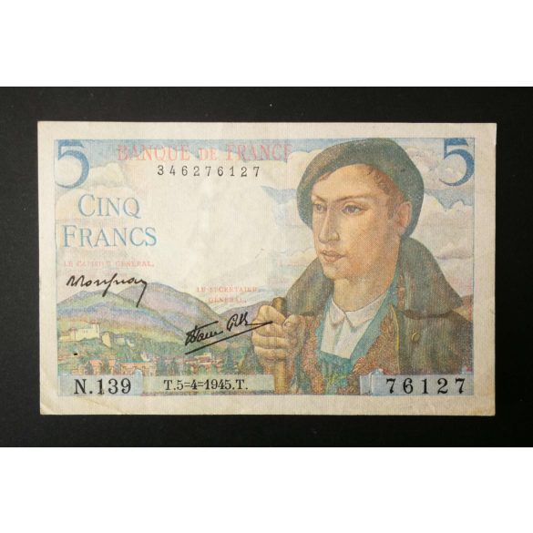 Franciaország 5 Francs 1945 VF