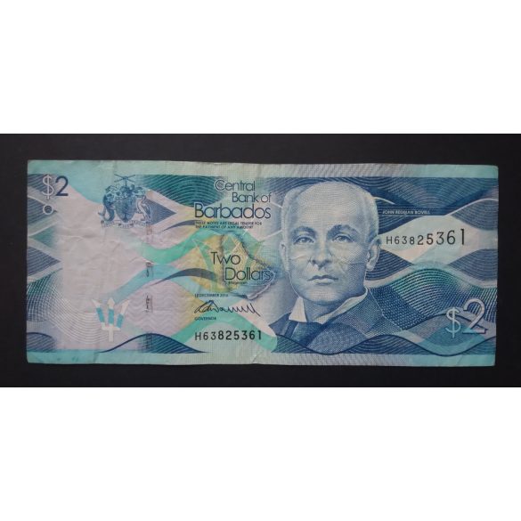 Barbados 2 Dollars 2016 F