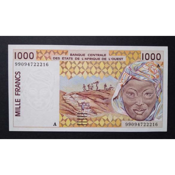 Nyugat-afrikai Államok Elefántcsontpart 1000 Francs 1999 UNC-