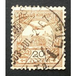 Hungary 1900 TURUL 20 F. perf. 12 : 11 3/4 (BUDAP)EST used