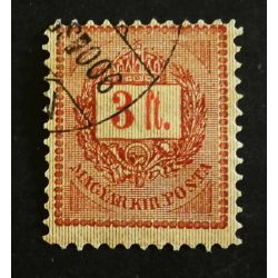   Magyarország 1888 Feketeszámú karajcáros 3 Ft pecsételt G3 