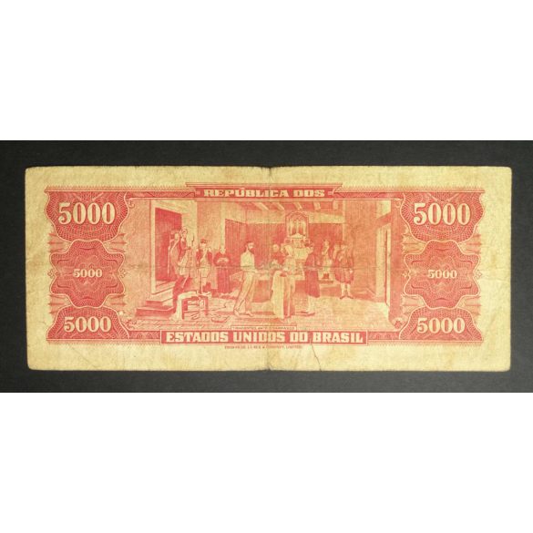 Brazil 5000 Cruzeiros 1964 VG