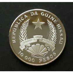 Bissau Guinea 10000 Pesos 1993 PP 15,3 g ezüst