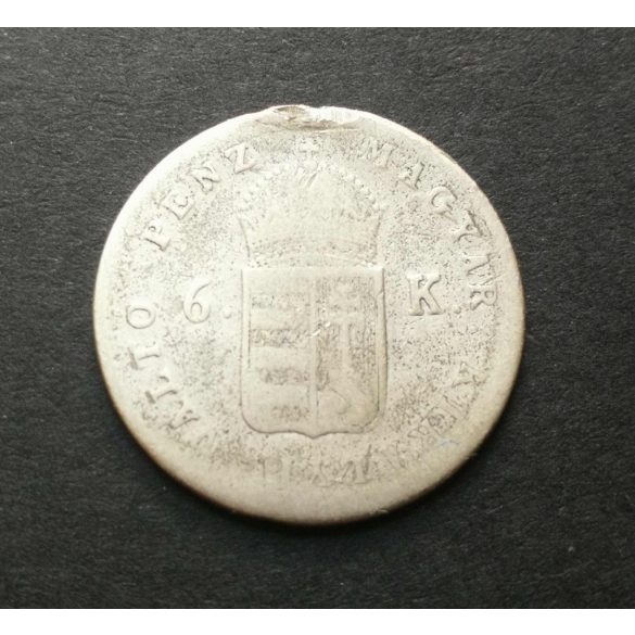 Hungary 6 Krajcár 1849 silver 2.1 g