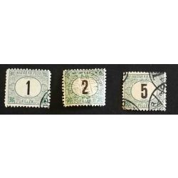   Magyarország 1903 Zöldportó B11 1/2, 3 érték pecsételt G3 