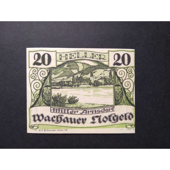 Ausztria 20 Heller 1920 Unc Spitz an der Donau, Arnsdorf